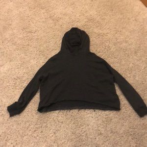 Dark Grey Cropped Hoodie